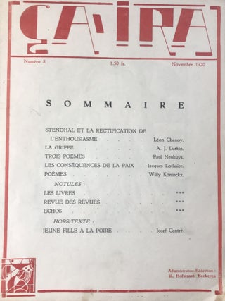 Ca Ira !. Revue mensuelle d'Art et de Critique 1920 Nr. 8