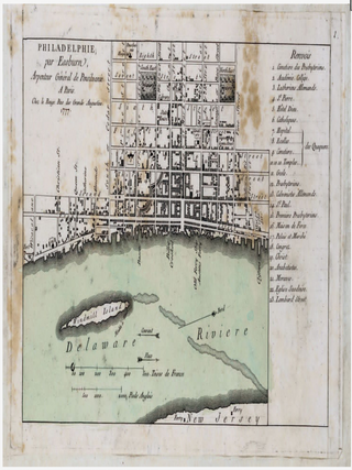Item #2253 Philadelphie, par Easburn, Arpenteur General de Pensilvanie. Benjamin Easburn