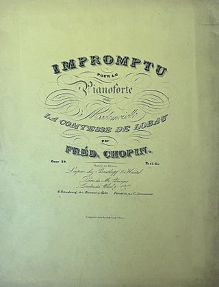 Item #2299 [Opus 29.] Impromptu pour le Pianoforte dédié à Mademoiselle la Comtesse de Lobau...