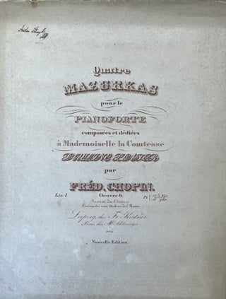 Item #2301 [Opus 6.] Quatre Mazurkas pour le Pianoforte composées et dédiées à Mademoiselle...