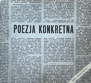 Item #2350 [Poezja konkretna: Wybór tekstów polskich oraz dokumentacja z lat 1967-77] ...