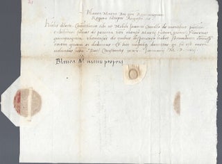 Item #2375 Letter Signed (“Blanca M manu propria”) as Queen of the Romans (Germans), to...