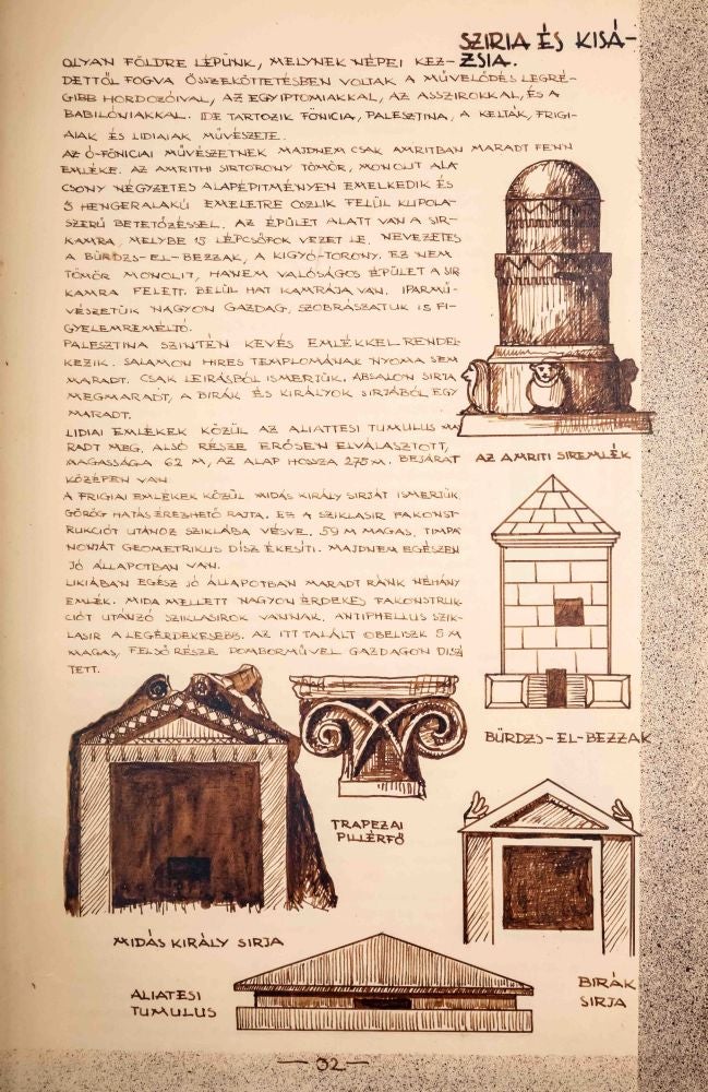 Item #2392 Építészeti enciklopédia (Architectural encyclopedia) Manuscript. ANDRETTI KÁROLY, Varga Erzsébet Piroska.