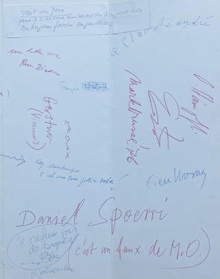 La Faim du C.N.A.C. Dîner de la Société Homonyme (Menu with invitation card)