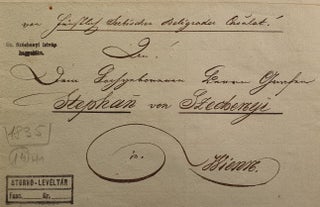 Item #2440 Széchenyi Istvánhoz írt levél borítékja 1835-ből (Envelope of a letter to...