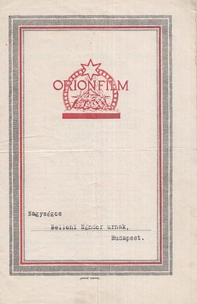 Invitation and an ephemera for the Hungarian premier of the The Birth of a Nation
