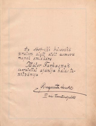 Proletárdiktatura Pesten 1919 márc. 21-aug. 1 (Proletarian dictatorship in Budapest March 1919 21-Aug. 1) Manuscript