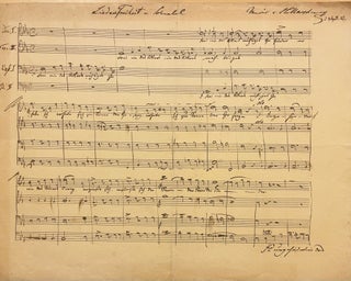 Item #2552 Autograph musical manuscripts (Liedes-Freiheit, Wenn ein Wort die Liebste spricht...