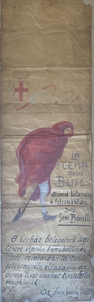 Item #2706 Theater performance by the Italian officers of the Ostffyasszonyfa POW camp (Original hand-drawn poster)