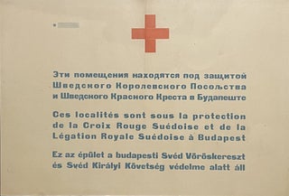 Item #2725 Sign for a Swedish Red Cross Safe House in Budapest