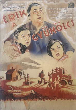 Item #2730 The Grapes of Wrath (Original hand drawn maquette for the Hungarian film poster). John...