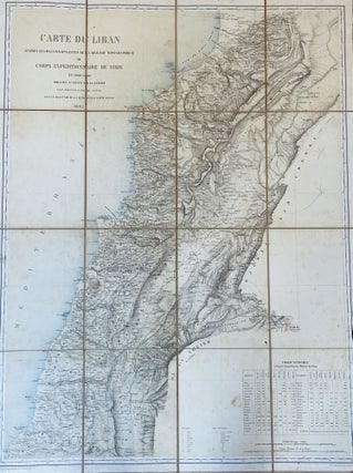 Item #2737 [Lebanon] Carte du Liban d'après les reconnaissances de la Brigade Topographique du...