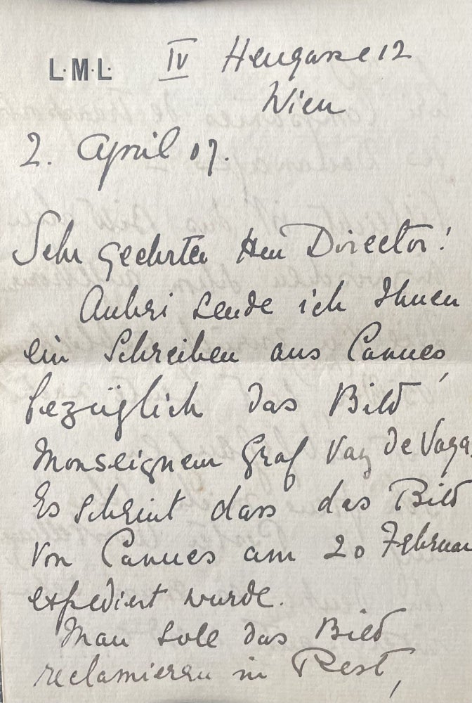 Item #2767 Two autograph letter to Lajos Ernst. Philip de László.