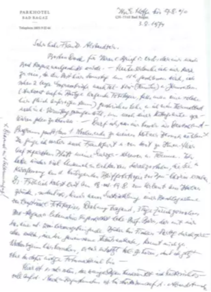 Item #2832 Collection letters by Ilse Ester Hofer to Dr. Rosemarie Alstaedter. Ilse Ester Hofer