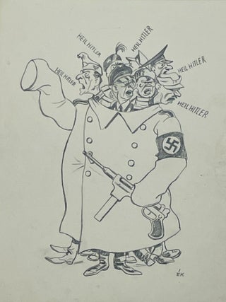 Item #2841 Heil Hitler (original drawing). Sándor Ék