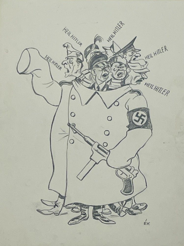 Item #2841 Heil Hitler (original drawing). Sándor Ék.