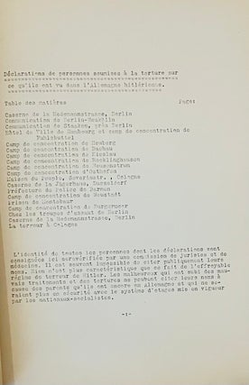 [Cover title:] Commission d’enquete international sur les atrocites hitleriennes. Conference publique a Paris Decembre 1933. Dessin de F. Masereel reproduction interdite.