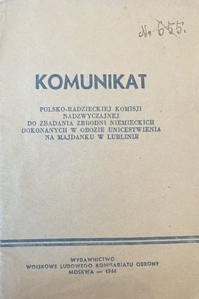 Item #2862 Komunikat polsko-radzieckiej Komisji Nadzwyczajnej do zbadania zbrodni niemieckich...