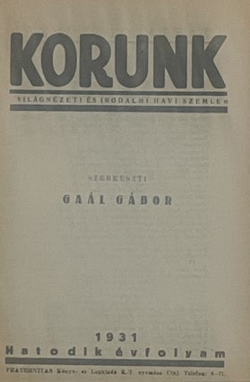 Item #2877 Korunk 1931 (12 issue, complete year