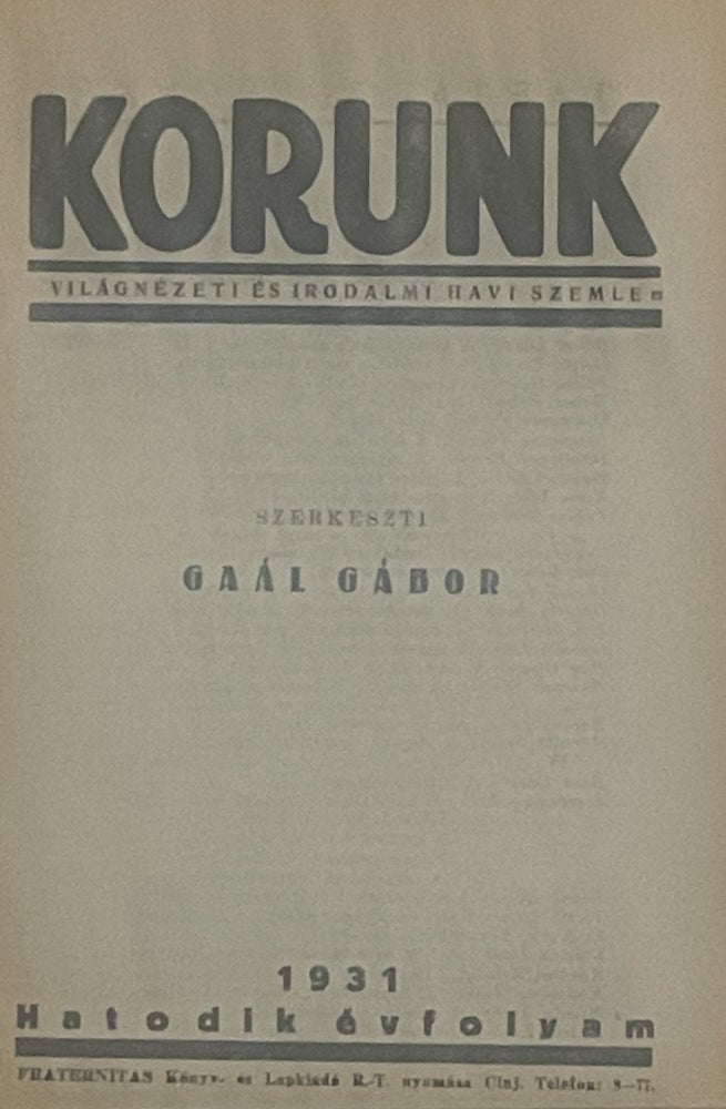 Item #2877 Korunk 1931 (12 issue, complete year)