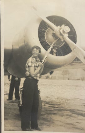 Item #2900 [Aviation / Oceanography Pioneers] Private Photo Album with Images of Amelia Earhart,...