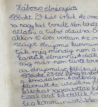 1956': 'My wartime experiences'. A child's notes on the events of October 1956 revolution