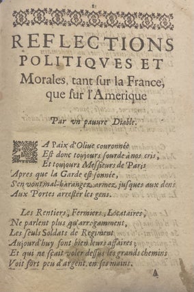 Item #2964 [Caption title:] Reflections politiques et Morales, tant sur la France, que sur...