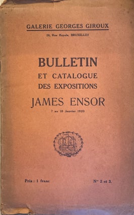 Item #2987 Bulletin et catalogue des expositions James Ensor 7 au 18 Janvier 1920. (Galerie...