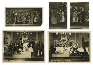 Item #3044 Five photographs documenting a Yiddish theater play in Vienna. Atelier Glantz, Photo