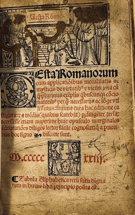 Item #3046 Gesta Romanorum cum applicationibus moralisatis ac mysticis de virtutibus et vitiis […