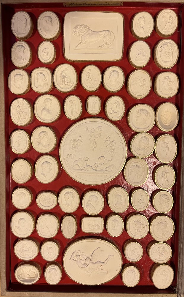 Item #3051 Paoletti impronte. [8 Volumes] [A collection of over 820 Plaster Medallions, Presented in Eight Vellum-Bound Double-Sided Faux Book-Boxes.]. Paoletti Manufacture.