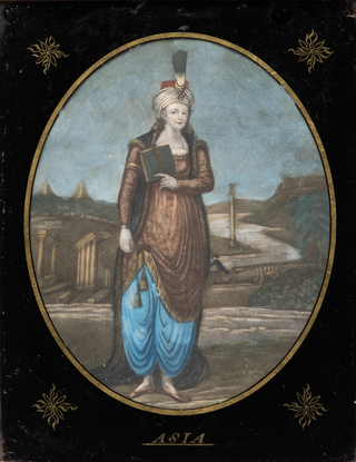 (Allegories.). 3 hand-colored mezzotints: An Emblem of America / An Emblem of Asia / An Emblem of Africa