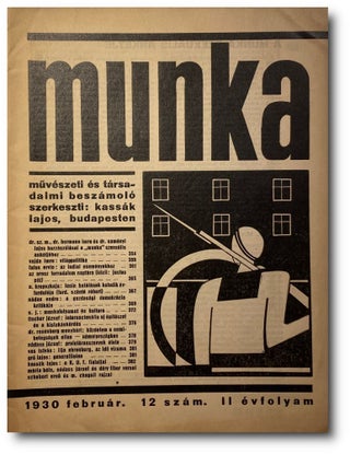 Item #3092 Munka. Müvészeti és társadalmi beszámolo 1930 feb. (12. issue). Lajos Kassák