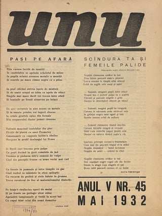 Item #3181 Unu Nr. 45. Saşa Panǎ