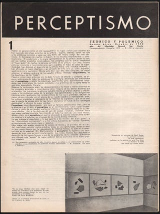 Item #321 Perceptismo. Teórico y Polémico. No. 1 (October 1950) to 6 (January 1953)....