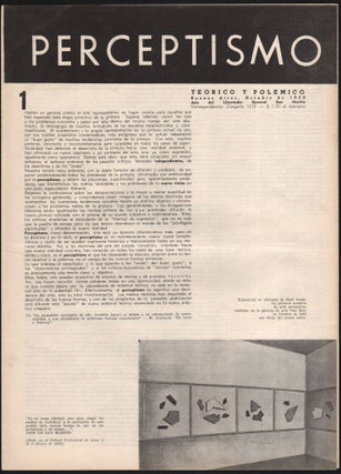 Item #321 Perceptismo. Teórico y Polémico. No. 1 (October 1950) to 6 (January 1953)....