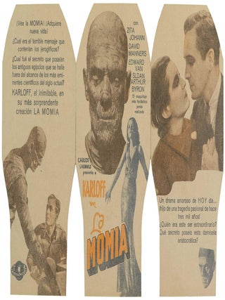 Item #3272 Foldout Spanish adveritment for the The Mummy film from 1932