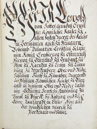 Imperial Letters Patent of Ennoblement for the Moren Family, with Rare Heraldic Illustration Featuring Moorish Imagery.