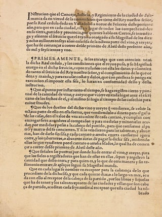 Item #3683 [Instruction of the Council of Salamanca for the Execution of the &ldquo;Eighteen...