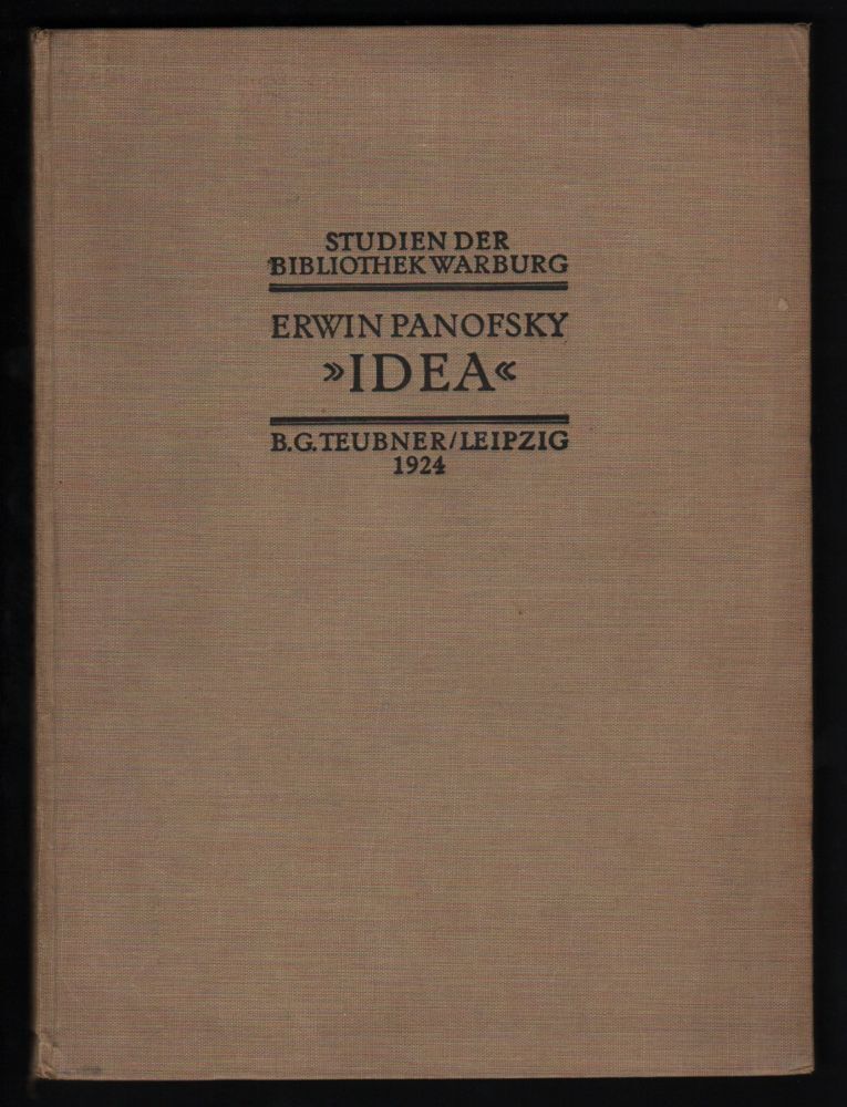 Idea. Ein Beitrag zur Begriffsgeschichte der älteren Kunsttheorie
