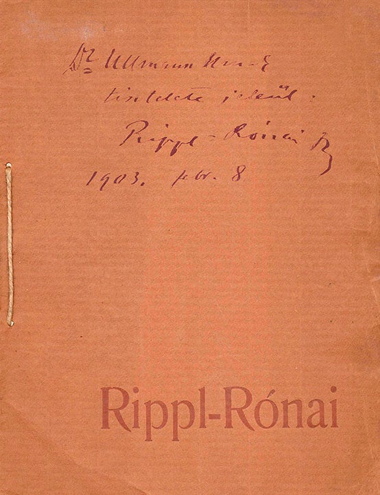 Item #3826 Rippl-R&oacute;nai exhibition at Merkur Palota Budapest 1912 (Exhibition catalogue. Jozsef Rippl-Ronai.