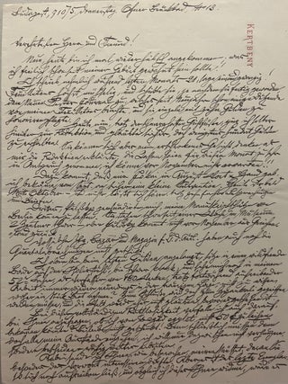 Autograph letter in German