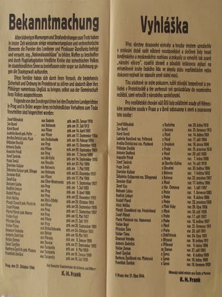 Bekanntmachung. / Vyhl&aacute;&scaron;ka