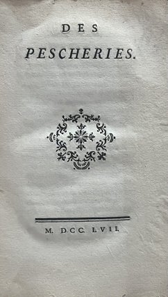 Item #3878 Les pescheries. Pierre-André d’Héguerty