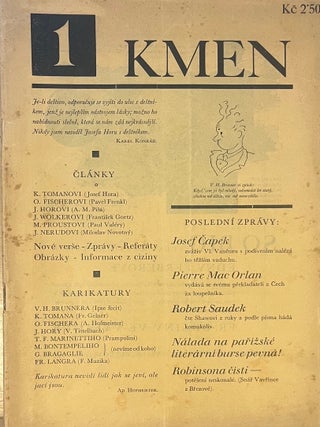Kmen. Casopis pro moderni literaturu. First and second yaer (Complete set