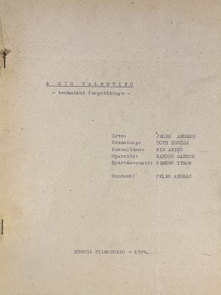 A kis Valentino (Little Valentino) Film script