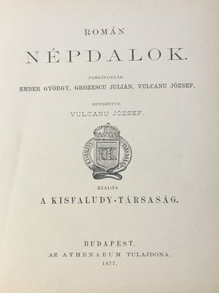 Roman Nepdalok (Romanian folksongs