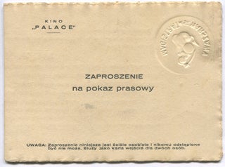 Invitation to the Polish premier of the film "Metropolis" directed by Fritz Lang