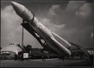 Item #411 Vostok Rocket, Spacecraft and Sputniks. A collection of 6 photographs