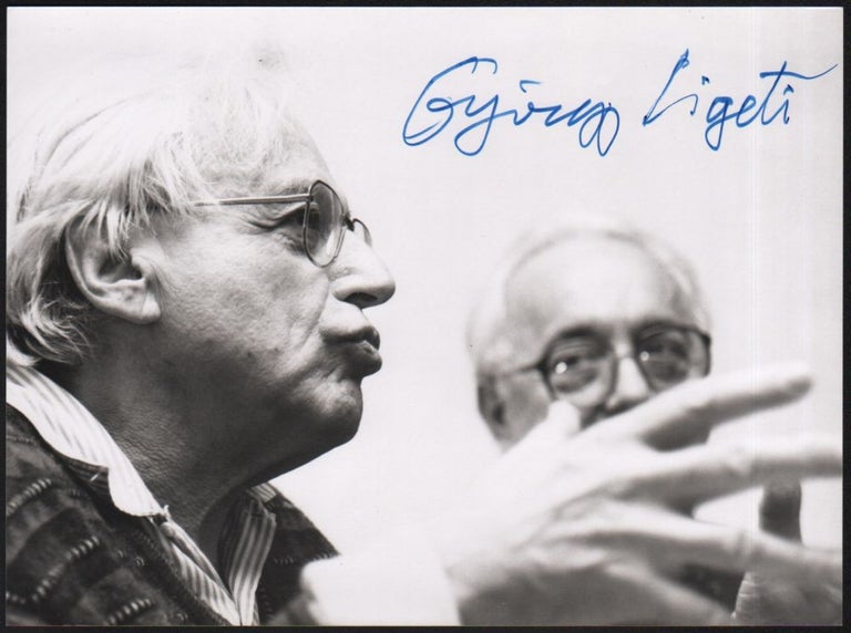 Item #513 Signed Portrait of György Ligeti. György Ligeti.